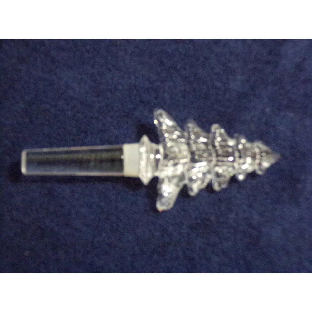 Mikasa Crystal Bottle Stoppers Christmas Tree Clear Austria Wine Bottle Stopper
